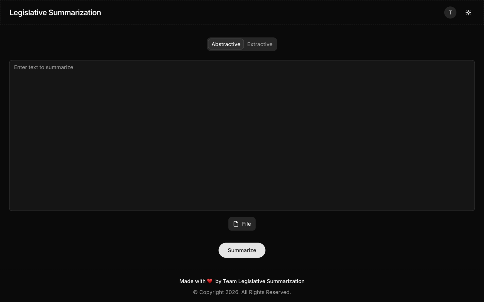 Empty summarizer